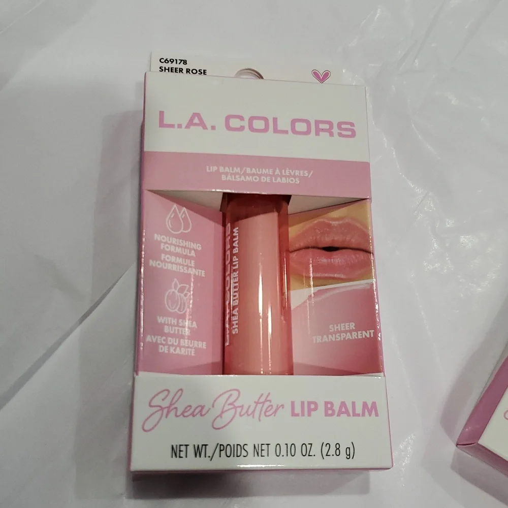2pack shea butter enriched sheer transparent lip balms new‎